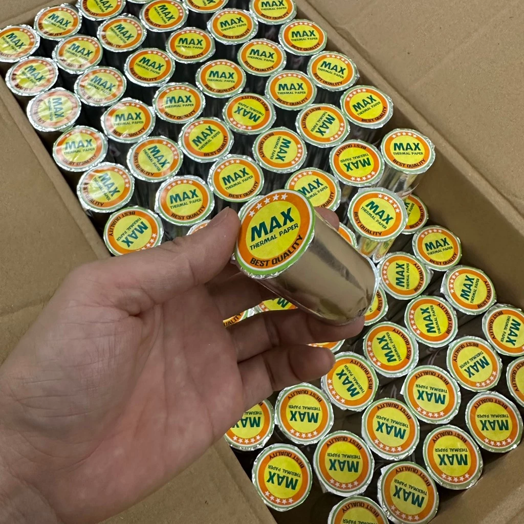 Giấy in nhiệt K57 58mm loại tốt MAX PAPER KHAMIPAPER - Giấy in hoá đơn bill 58mm
